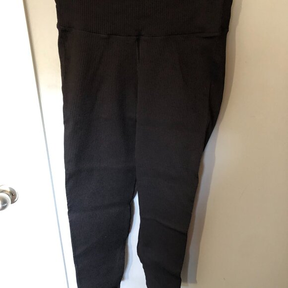 Good American Wide Rib Shine Clean Seamless Leggings Black - Picture 5 of 11